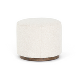 Sinclair Round Ottoman FURNITURE - ottoman Four Hands Knoll Natural