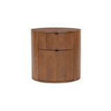 Niko Two Drawer Nightstand - Dark Oak - Rug & Weave