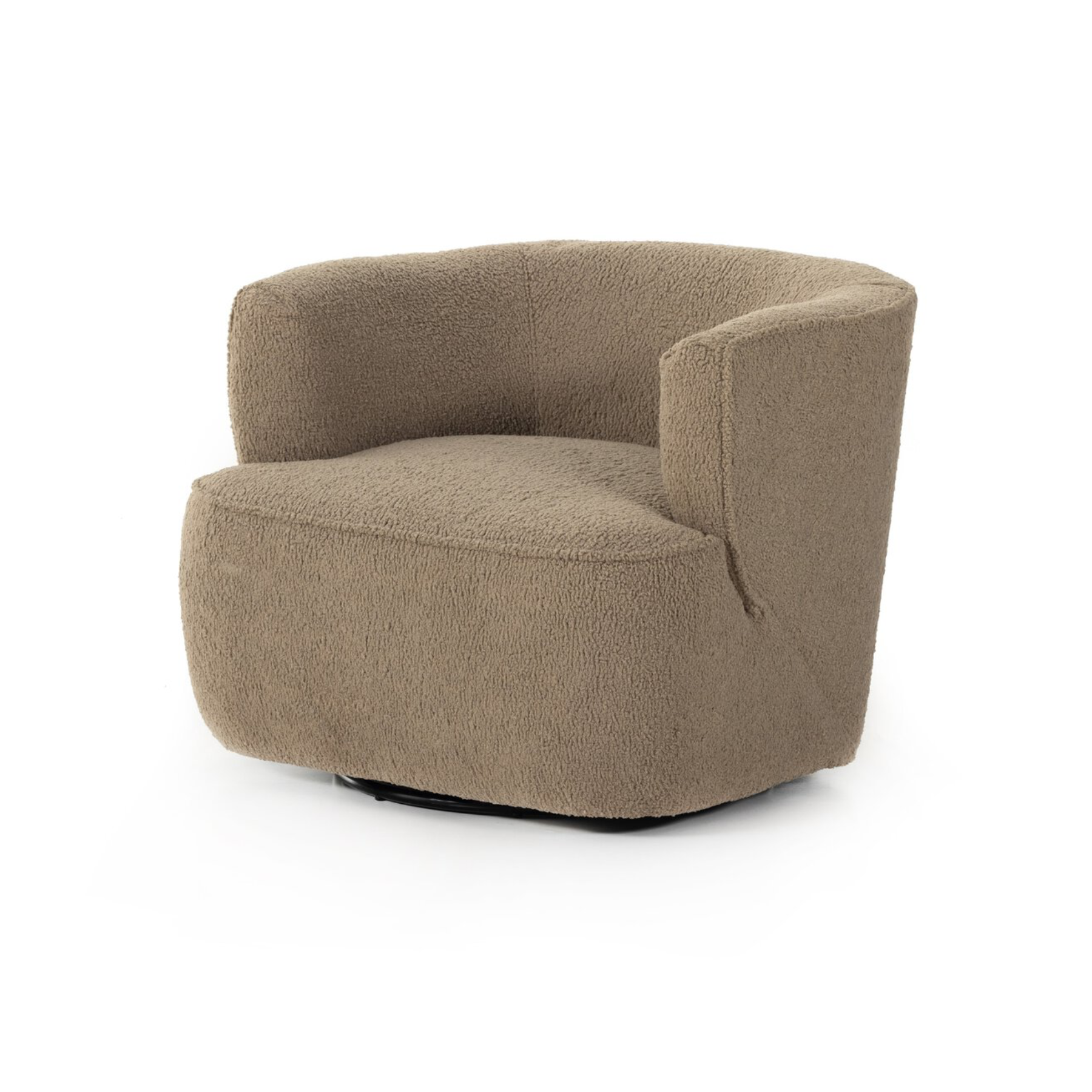 Mila Swivel Chair Four Hands Sheepskin Camel