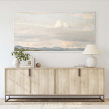 "Cloudy Horizon" Framed Canvas ARTWORK - framed print Celadon Art