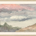 "Hudson River School - Clouds Over Church's Farm 1870" Framed Art Print ARTWORK - framed print Celadon Art Large Glass Framed Light Wood