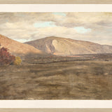 "Hudson River School - Mount Katahdin 1870" Framed Art Print ARTWORK - framed print Celadon Art Large Glass Framed Light Wood