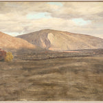 "Hudson River School - Mount Katahdin 1870" Framed Art Print ARTWORK - framed print Celadon Art Large Framed Canvas Light Wood