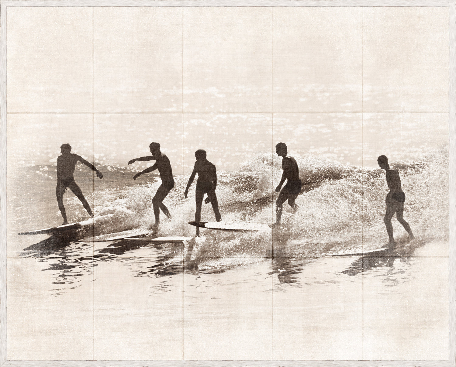 "Summer Surf C.1966" Framed Art Print ARTWORK - framed print Celadon Art Large Glass Framed