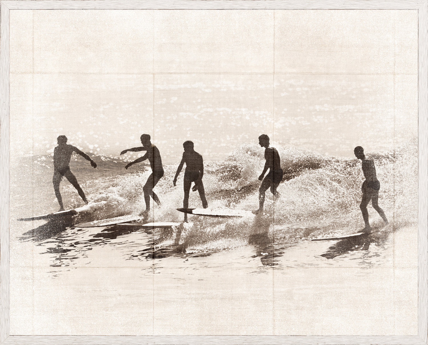 "Summer Surf C.1966" Framed Art Print, Small Glass Framed