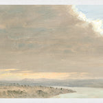 "Hudson River School - Hudson Valley Sunset 1870" Framed Art Print ARTWORK - framed print Celadon Art Large Canvas On Board White