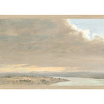 "Hudson River School - Hudson Valley Sunset 1870" Framed Art Print ARTWORK - framed print Celadon Art Medium Canvas On Board Light Wood