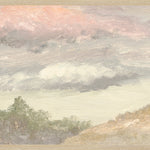 "Hudson River School - Clouds Over Church's Farm 1870" Framed Art Print ARTWORK - framed print Celadon Art Large Canvas On Board Light Wood