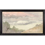 "Hudson River School - Clouds Over Church's Farm 1870" Framed Art Print ARTWORK - framed print Celadon Art Small Canvas On Board Black