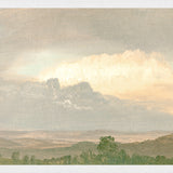"Hudson River School - Clouds Over the Hills 1865" Framed Art Print ARTWORK - framed print Celadon Art Large Canvas On Board White