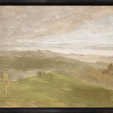 "Hudson River School - Hudson Valley Summer View 1870" Framed Art Print ARTWORK - framed print Celadon Art Large Canvas On Board Black