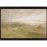 "Hudson River School - Hudson Valley Summer View 1870" Framed Art Print ARTWORK - framed print Celadon Art Medium Canvas On Board Black