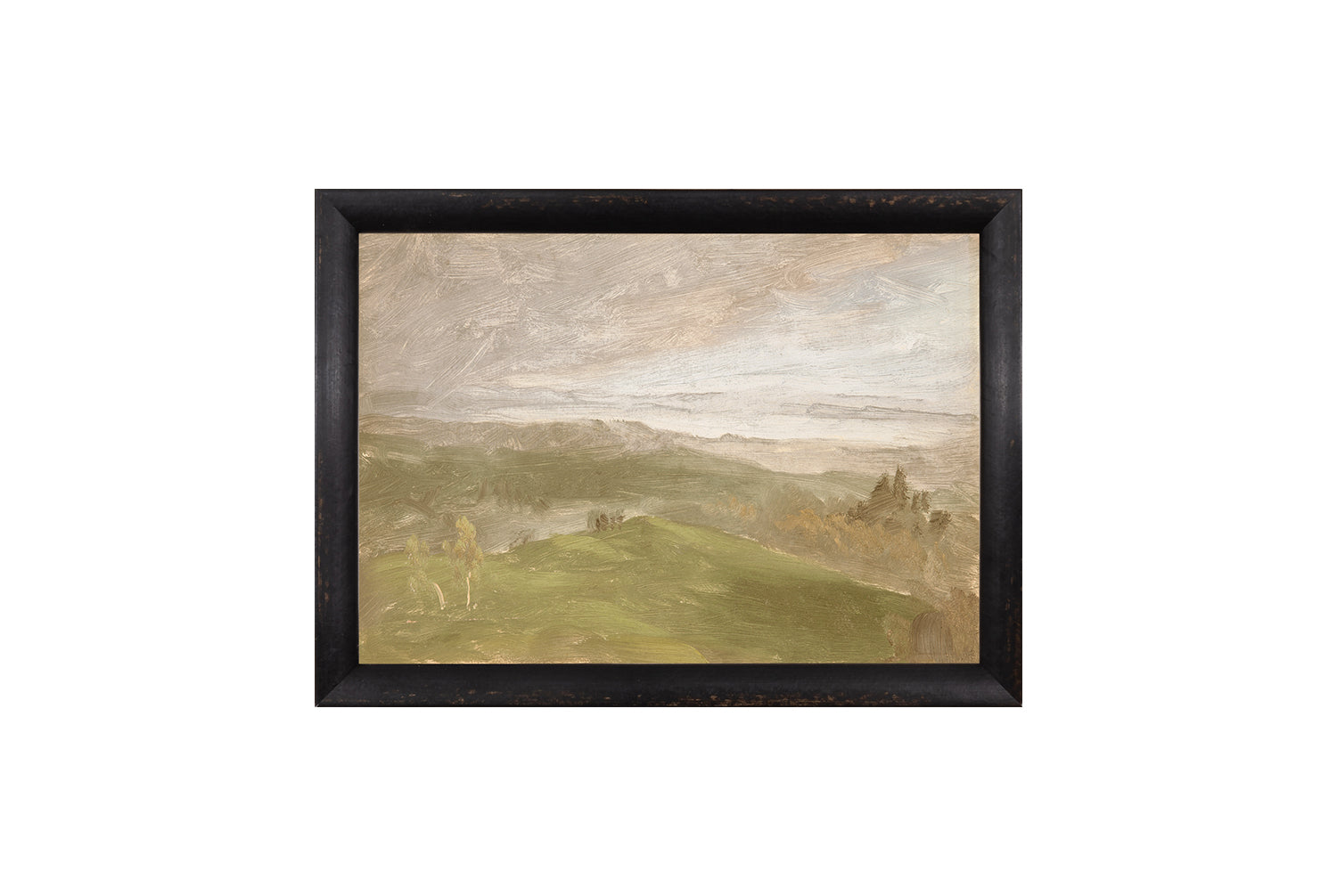 "Hudson River School - Hudson Valley Summer View 1870" Framed Art Print ARTWORK - framed print Celadon Art Small Canvas On Board Black
