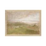 "Hudson River School - Hudson Valley Summer View 1870" Framed Art Print ARTWORK - framed print Celadon Art Small Canvas On Board Light Wood