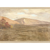 "Hudson River School - Mount Katahdin 1870" Framed Art Print ARTWORK - framed print Celadon Art Medium Canvas On Board Light Wood