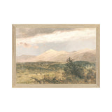"Hudson River School - Catskills at Sunset 1870" Framed Art Print ARTWORK - framed print Celadon Art Small Canvas On Board Light Wood