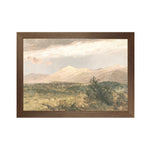 "Hudson River School - Catskills at Sunset 1870" Framed Art Print ARTWORK - framed print Celadon Art Small Canvas On Board Dark Wood