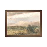 "Hudson River School - Catskills at Sunset 1870" Framed Art Print ARTWORK - framed print Celadon Art Small Canvas On Board Dark Wood