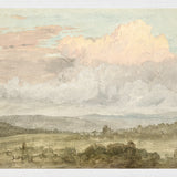 "Hudson River School - Hudson Valley Clouds 1870" Framed Art Print
