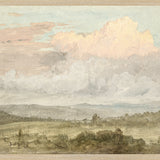 "Hudson River School - Hudson Valley Clouds 1870" Framed Art Print