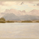 "Hudson River School - Lake Katahdin 1870" Framed Art Print