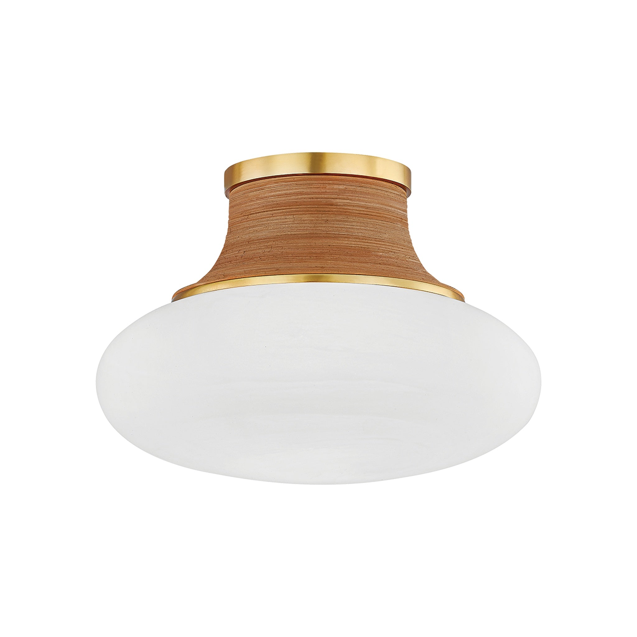 Pearl River Flush Mount LIGHTING - flush mount Hudson Valley Lighting Aged Brass Small