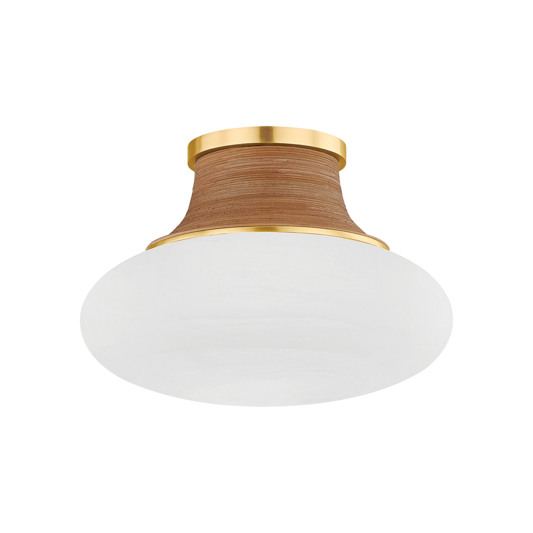 Pearl River Flush Mount LIGHTING - flush mount Hudson Valley Lighting Aged Brass Large