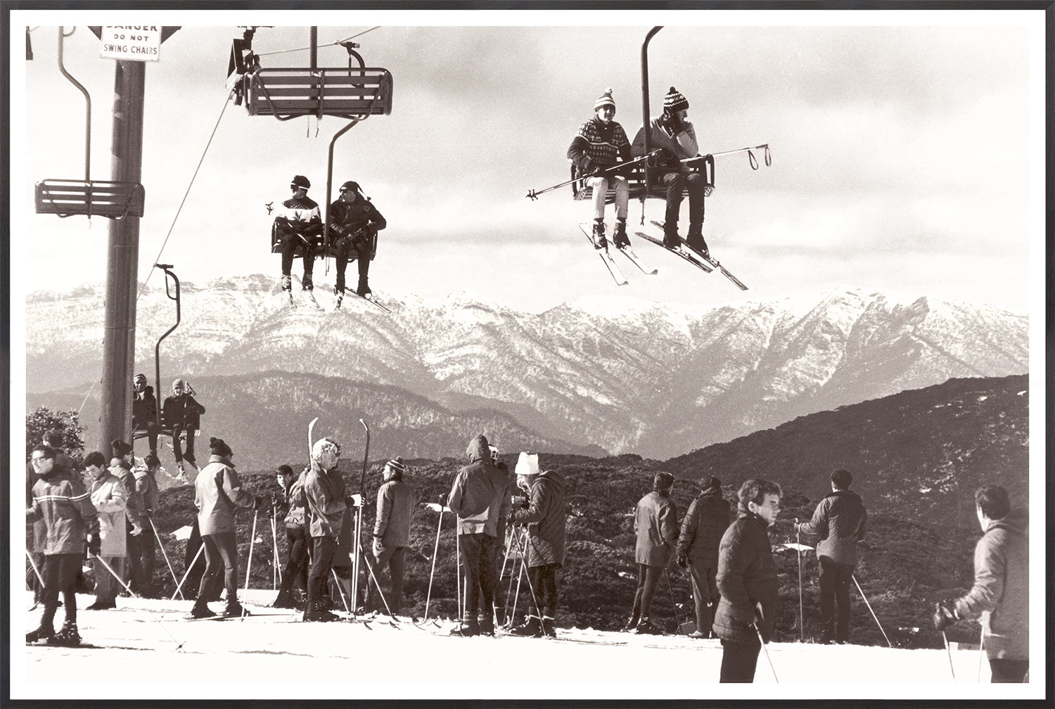 "Ski Lift C.1966" Framed Art Print ARTWORK - framed print Celadon Art Large