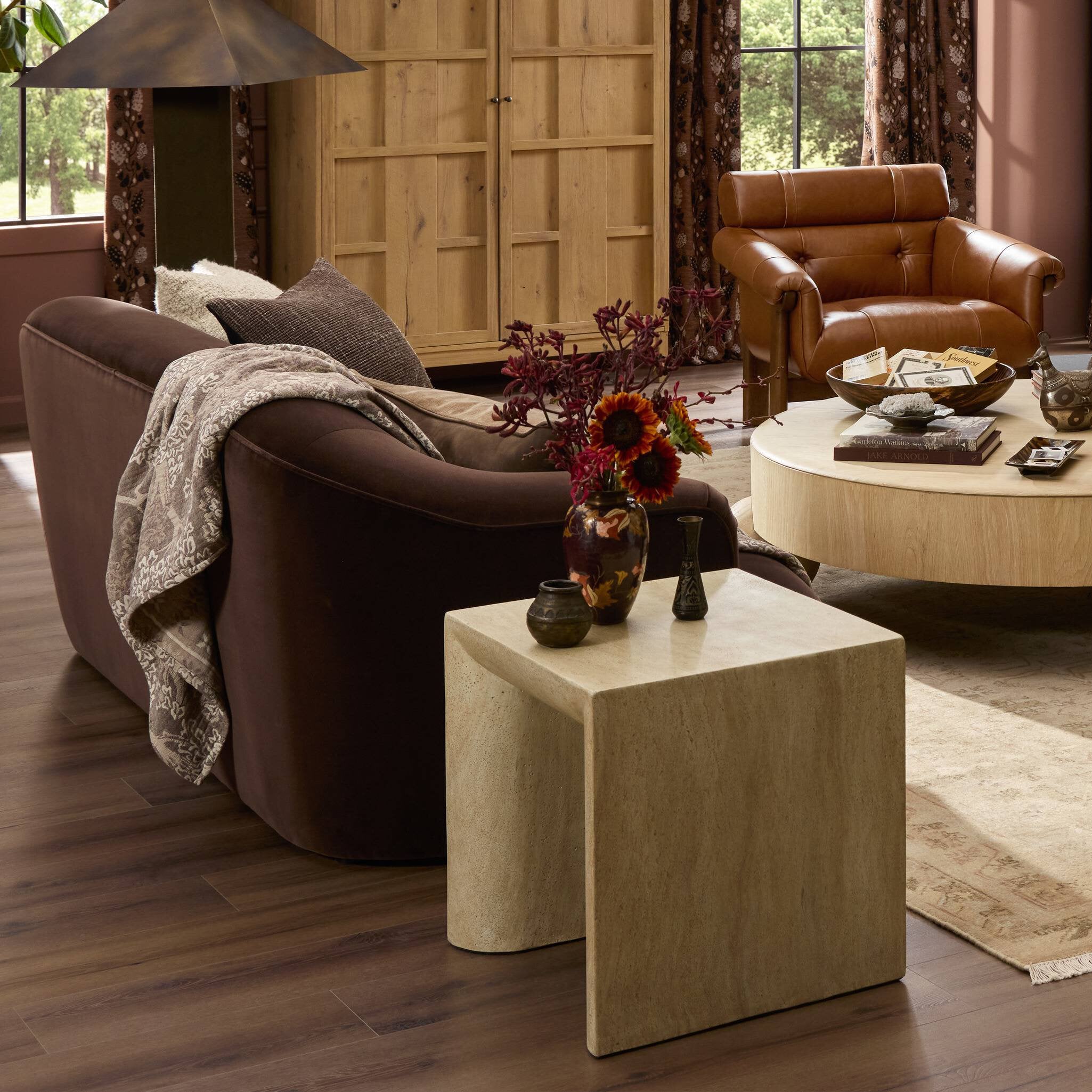 Brad End Table FURNITURE - end table Four Hands