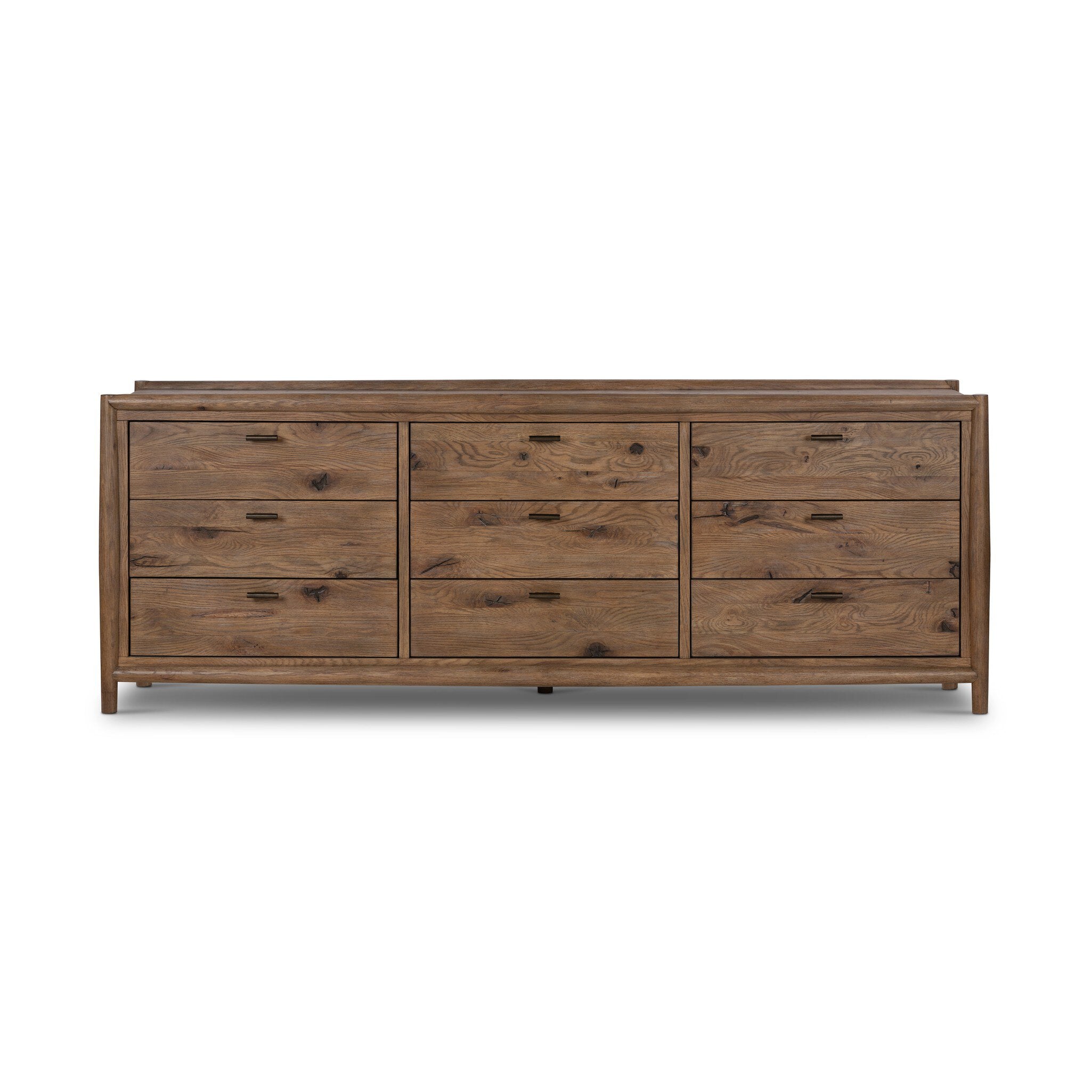 Glenview 9 Drawer Dresser FURNITURE - dresser Four Hands Weathered Oak