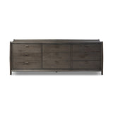 Glenview 9 Drawer Dresser FURNITURE - dresser Four Hands Smoked Black Oak
