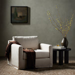 Hampton Slipcover Swivel Chair FURNITURE - lounge chair Four Hands