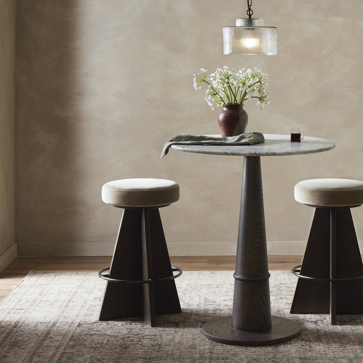 Damon Swivel Counter Stool FURNITURE - bar/counter stool Four Hands