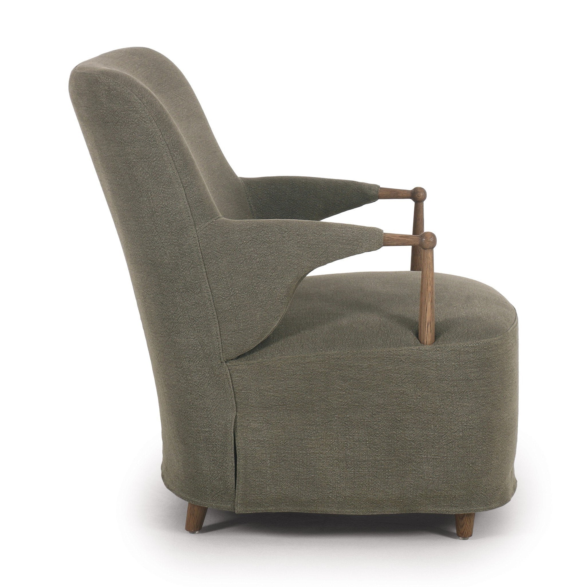 FLOOR MODEL - Brently Chair - Broadway Olive FURNITURE - floor model Four Hands