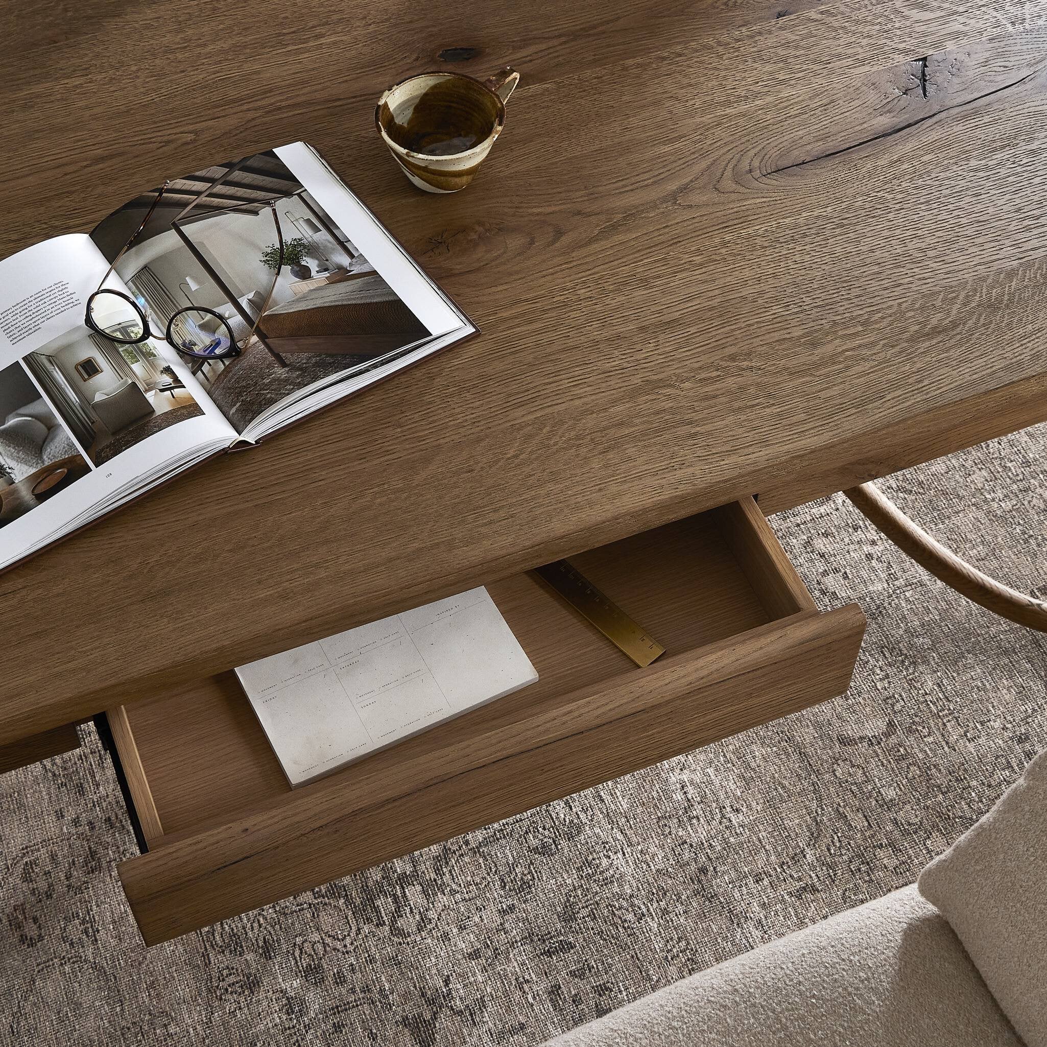 FLOOR MODEL - Edison Desk - Worn Oak FURNITURE - floor model Four Hands