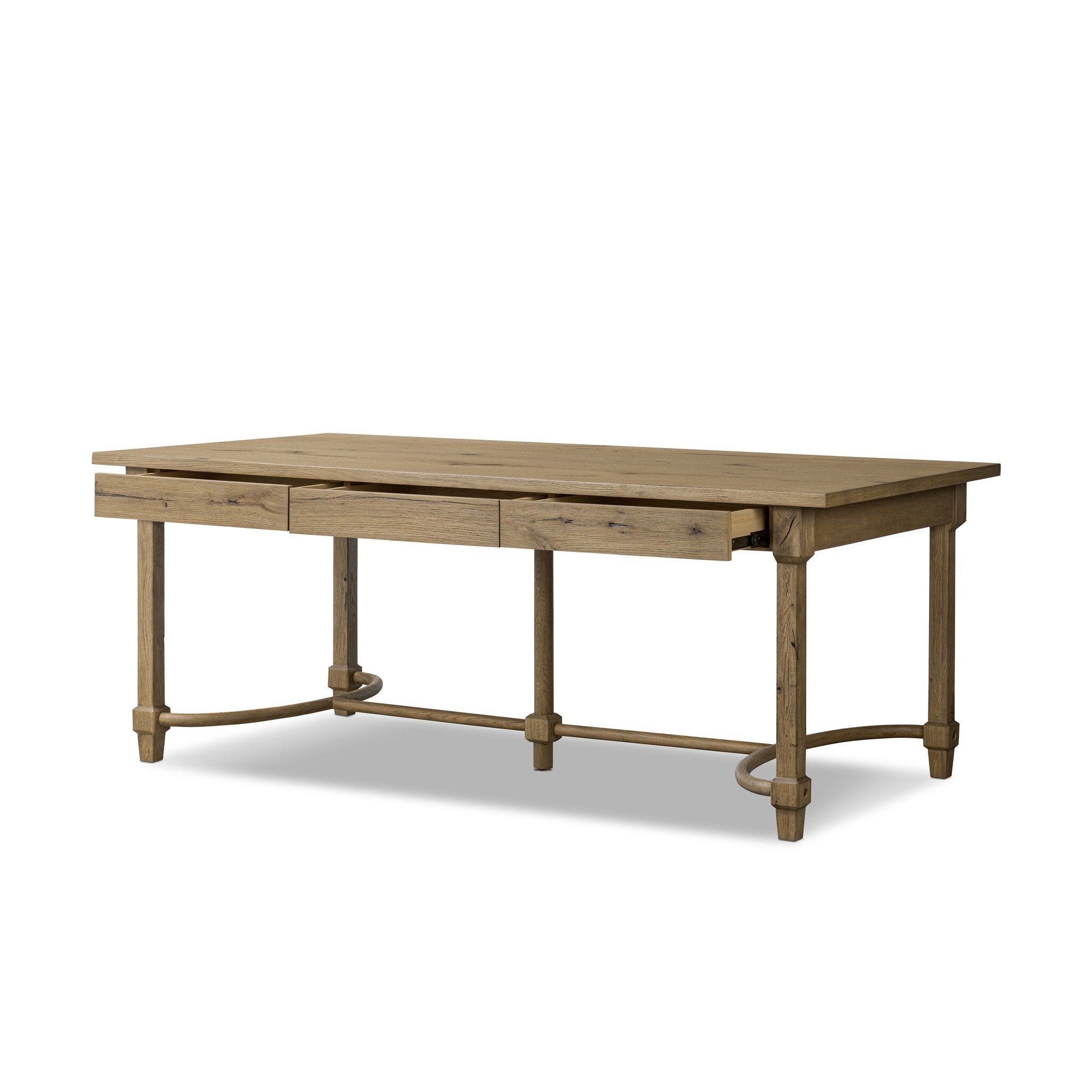 FLOOR MODEL - Edison Desk - Worn Oak FURNITURE - floor model Four Hands