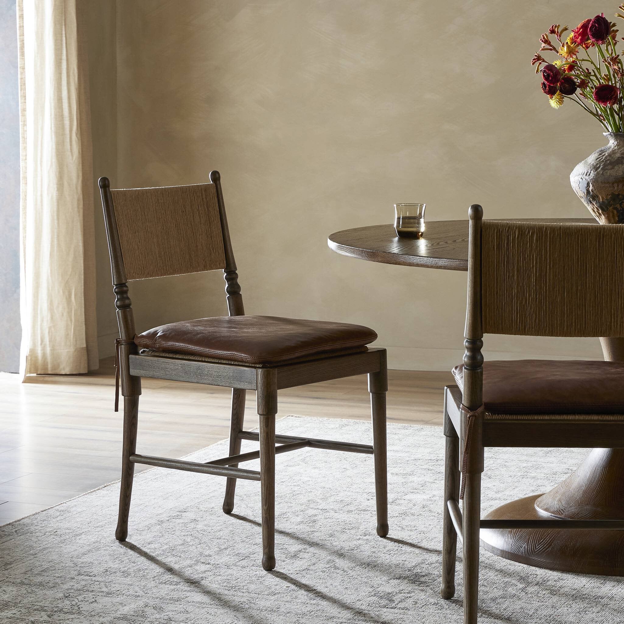 Dining Seat Cushion - Dulane Mahogany 10 - a - FURNITURE - dining chair Four Hands