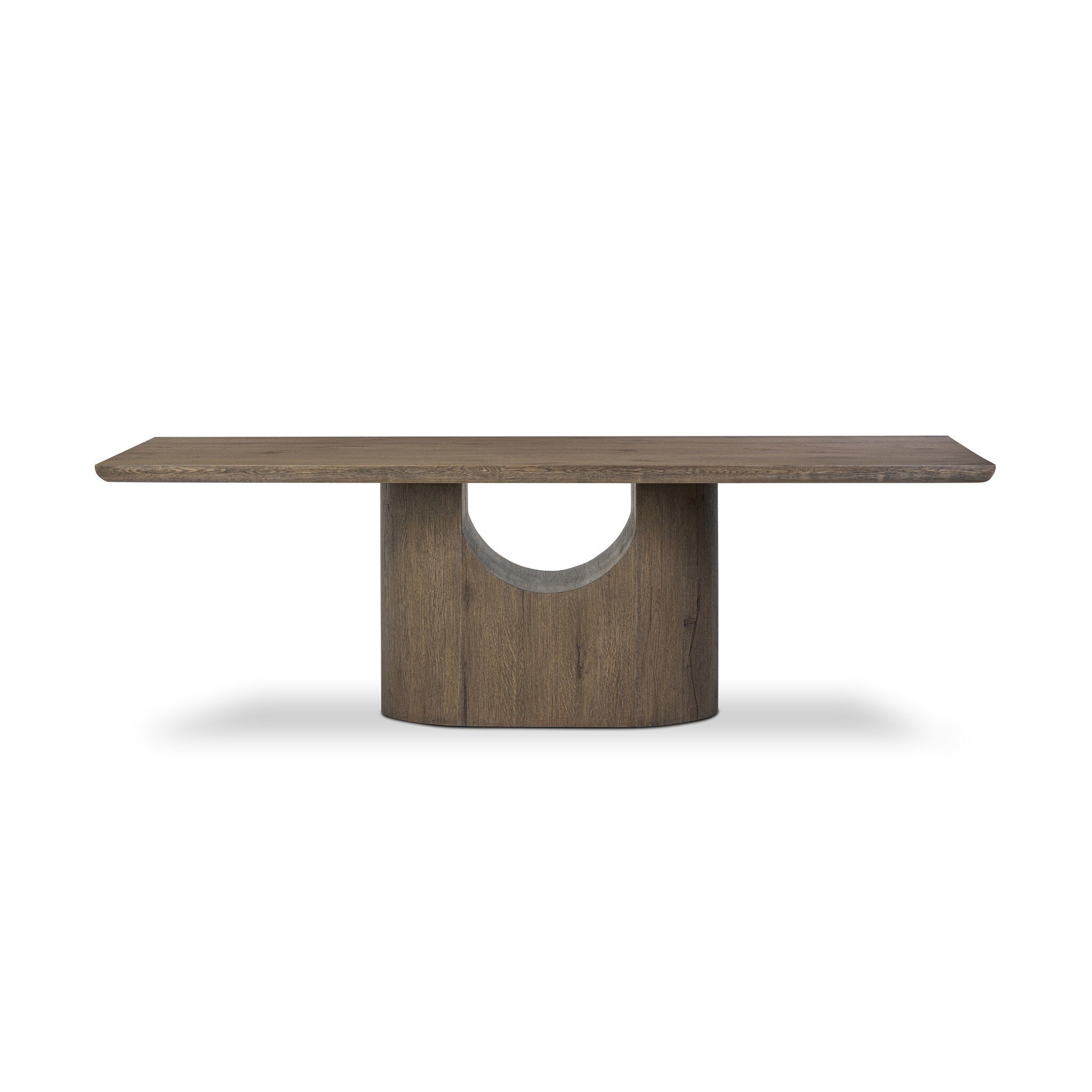 Bevie 98" Dining Table FURNITURE - dining table Four Hands Brown Oak Veneer