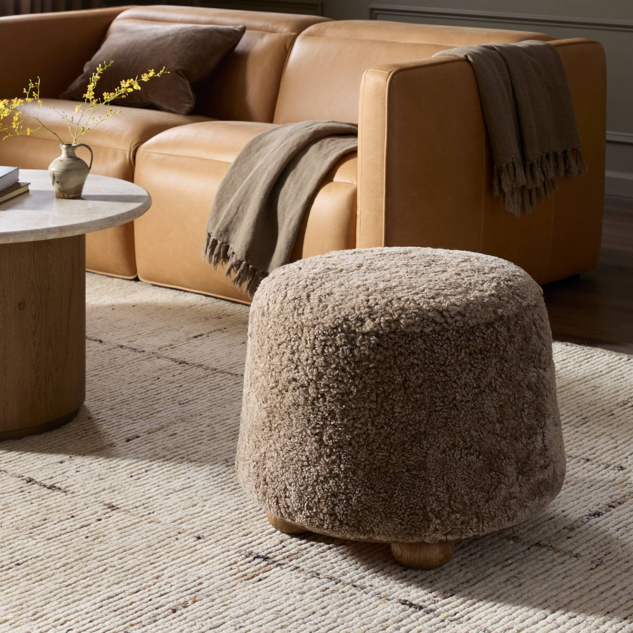 Bilbury Ottoman FURNITURE - ottoman Four Hands
