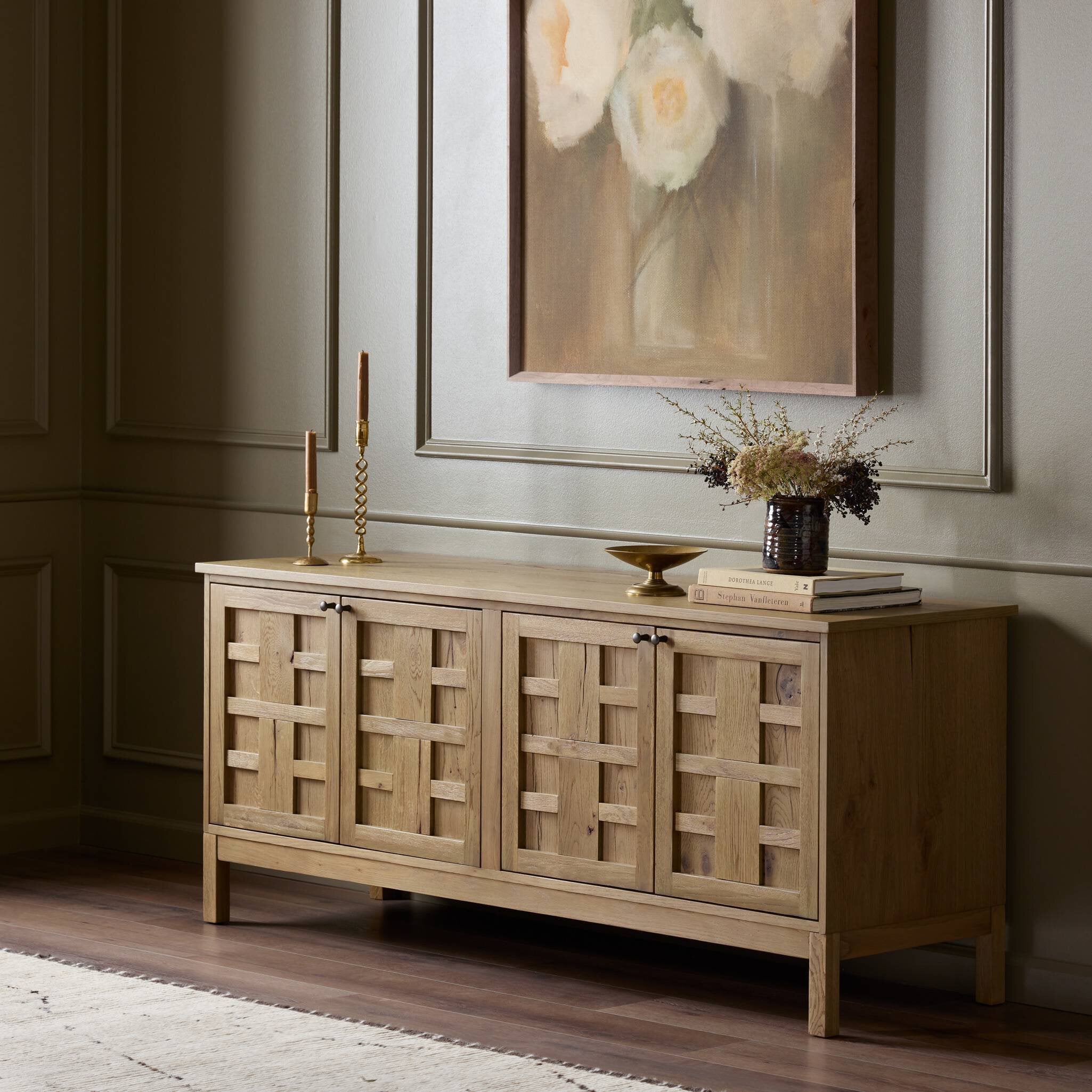 Alessio Media Console FURNITURE - console table Four Hands