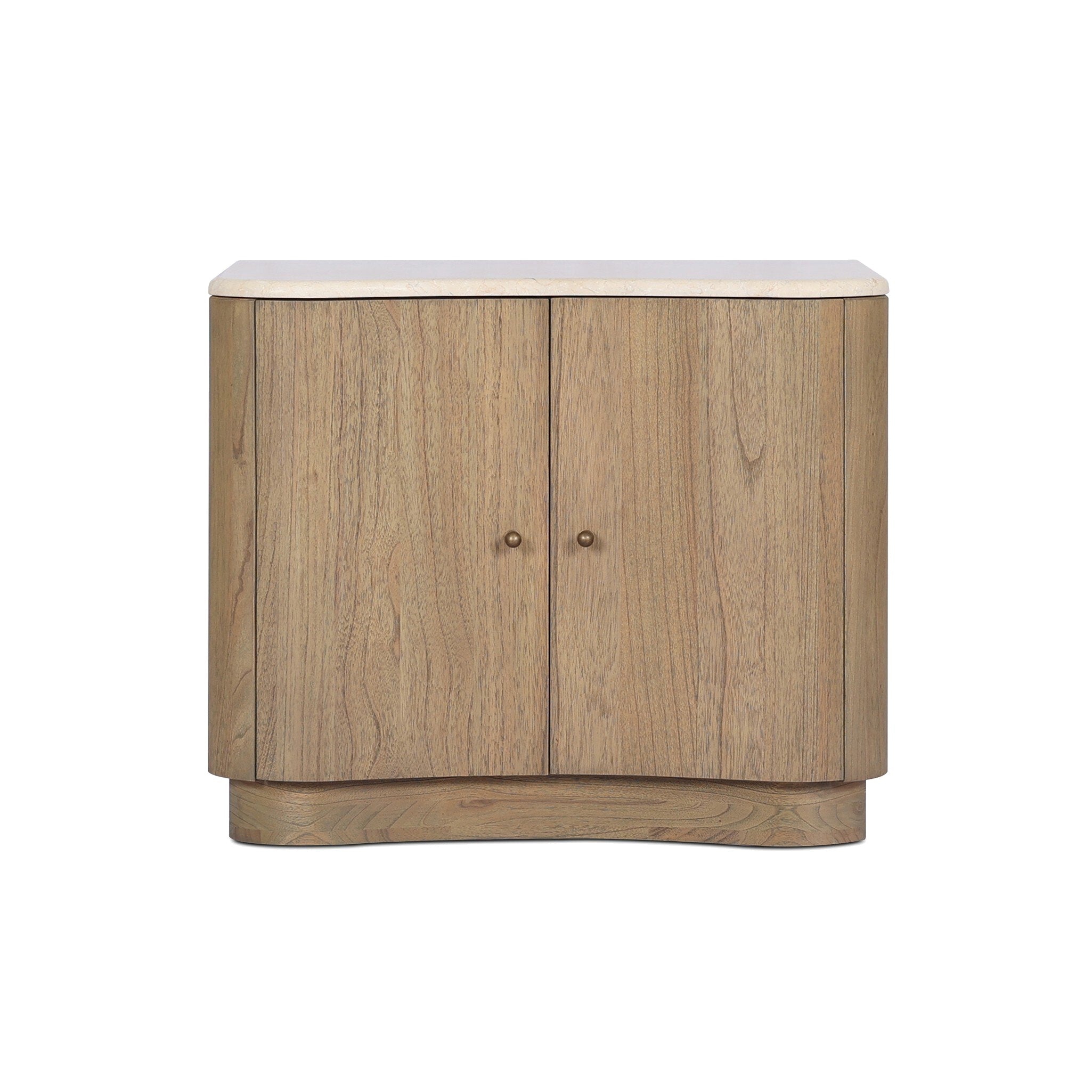 Boa Nightstand FURNITURE - nightstand Four Hands Cream Marble