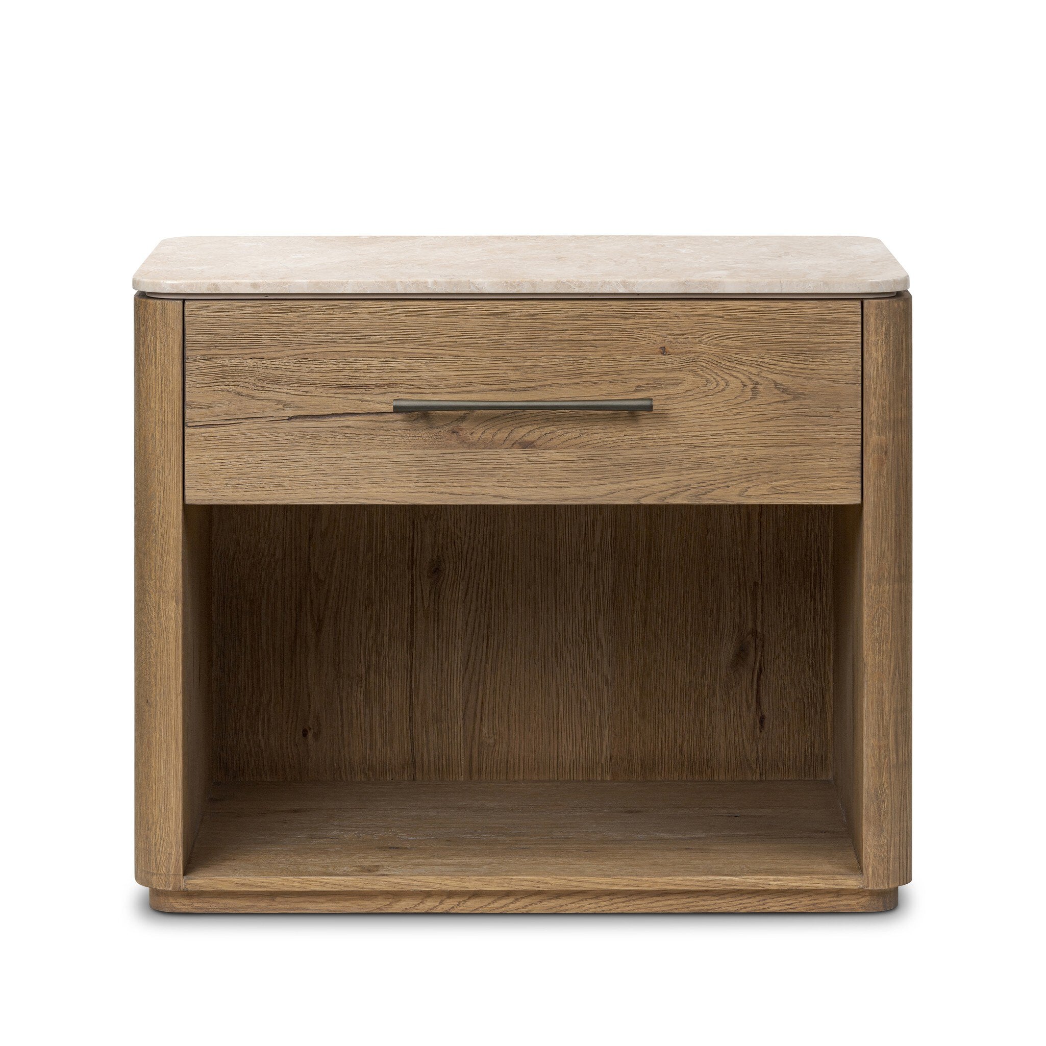 Raleigh Nightstand FURNITURE - nightstand Four Hands Cappuccino Marble
