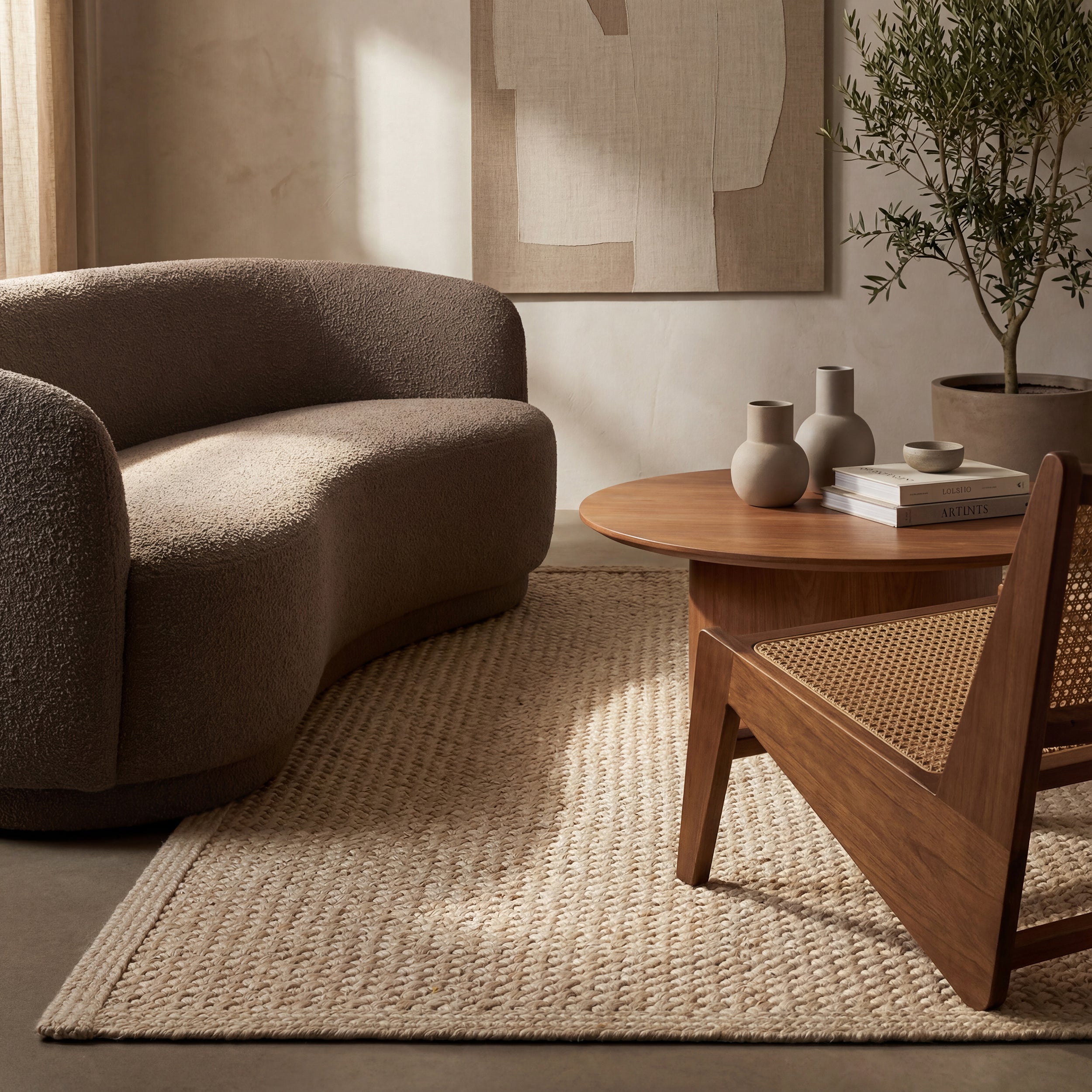 Thale Textured Handmade Jute Rug RUGS - jute Dash & Albert
