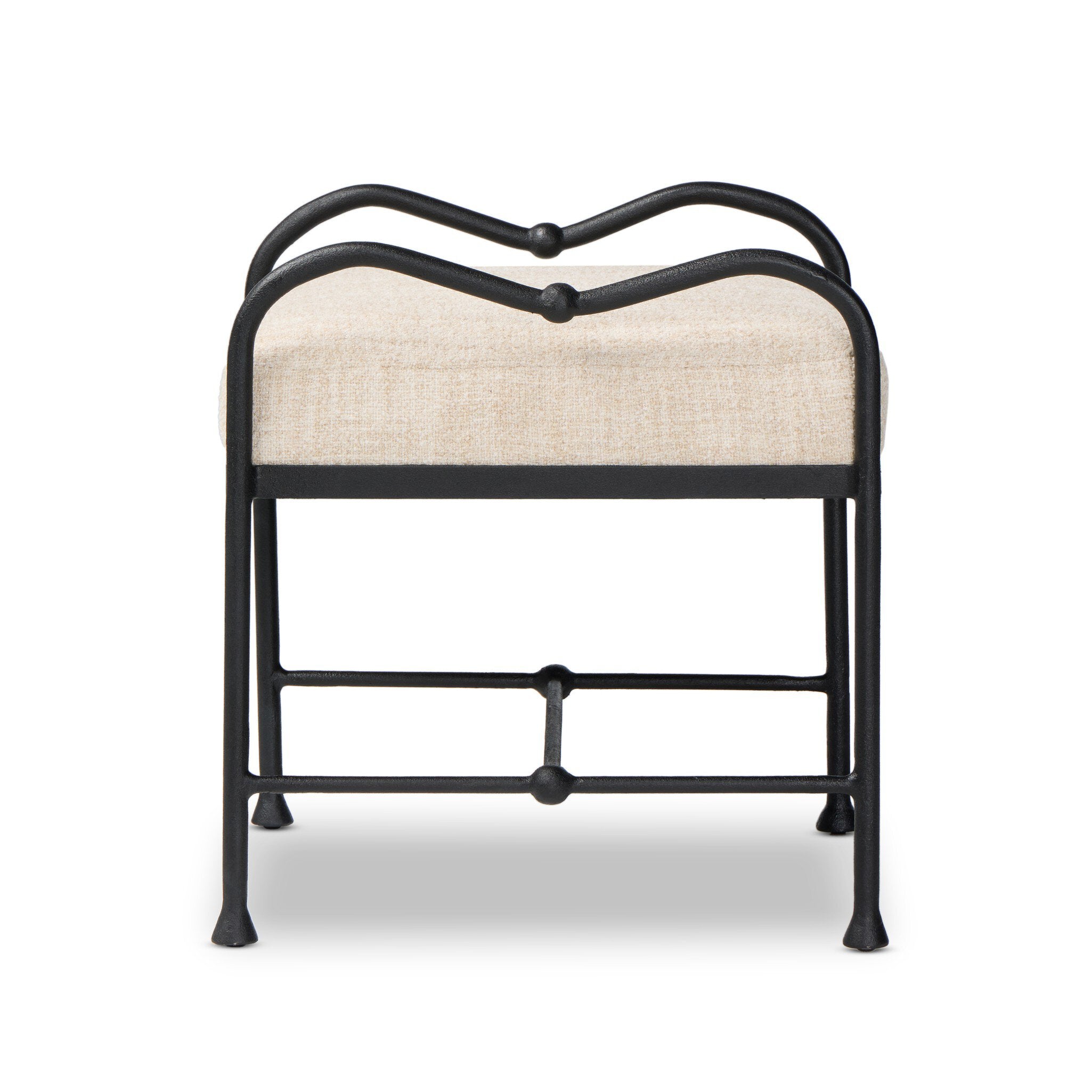 Leona Accent Stool FURNITURE - ottomans Four Hands