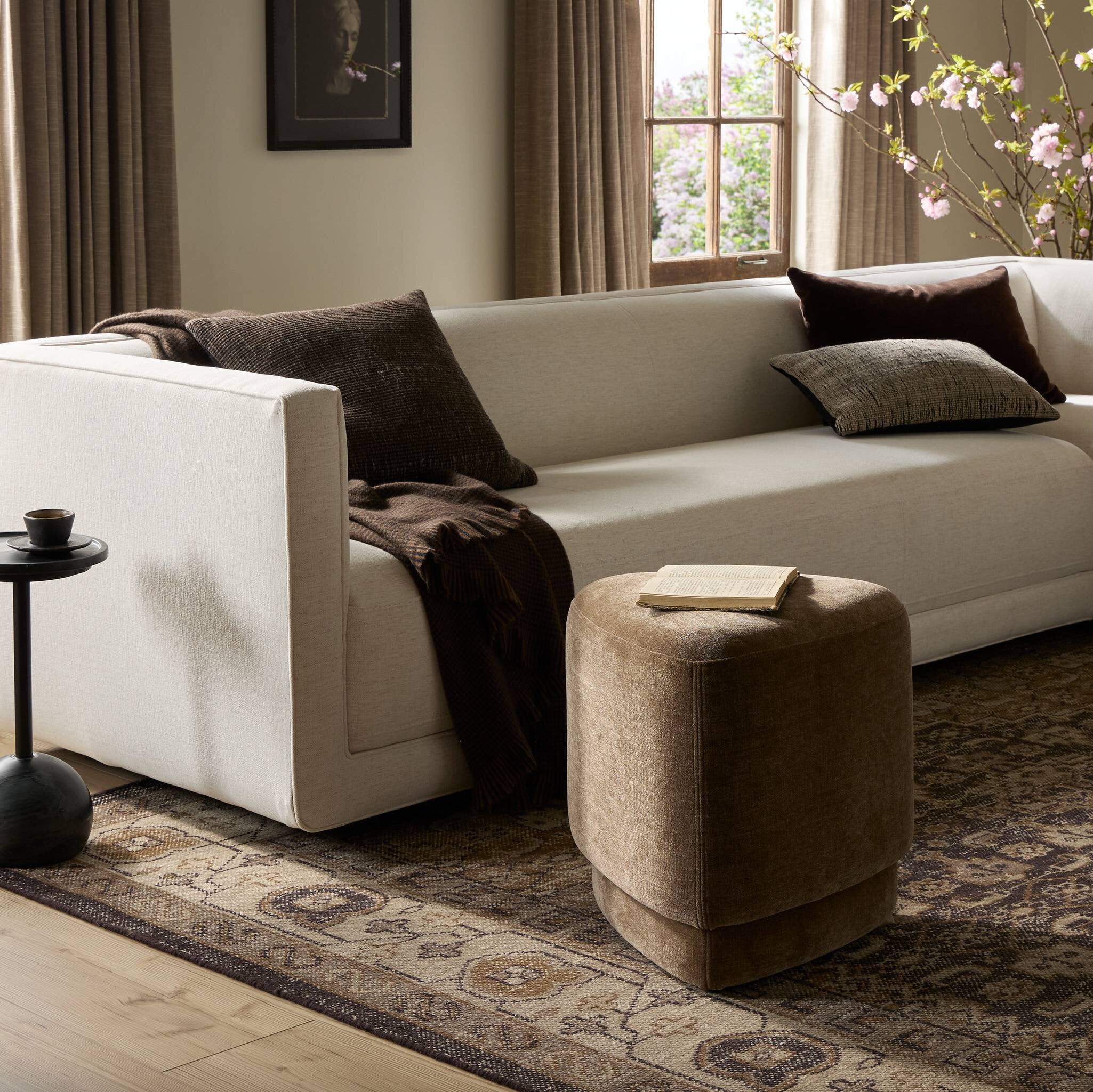Deenie Ottoman FURNITURE - ottoman Four Hands