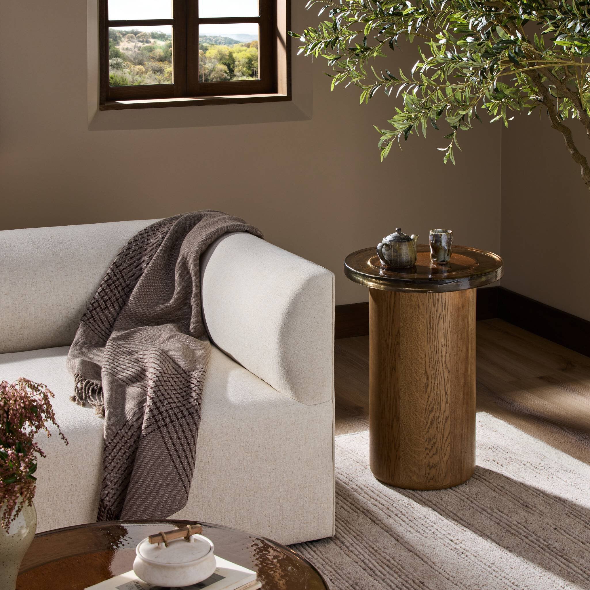Shira Small End Table FURNITURE - end table Four Hands