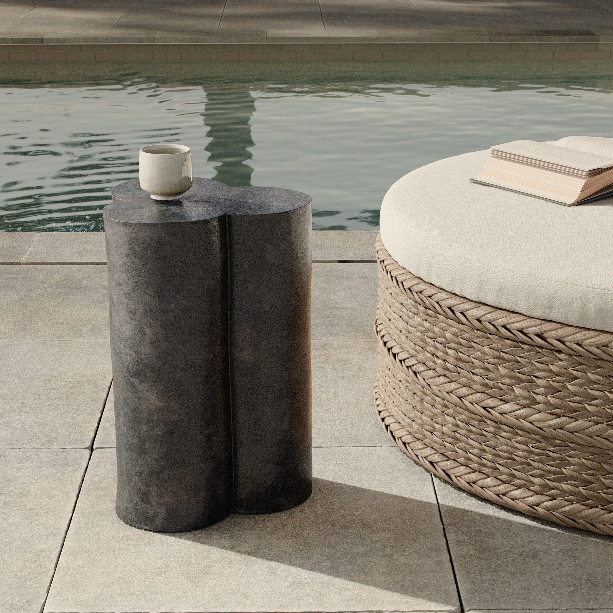 North Outdoor End Table FURNITURE - end table Four Hands