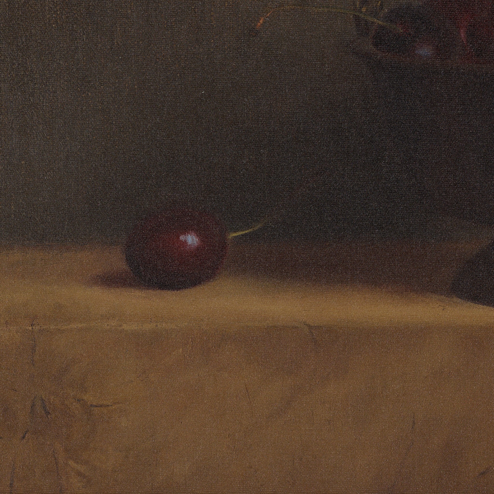 Red Cherries On Red Oak by Bethany Joseph ARTWORK - framed print Four Hands