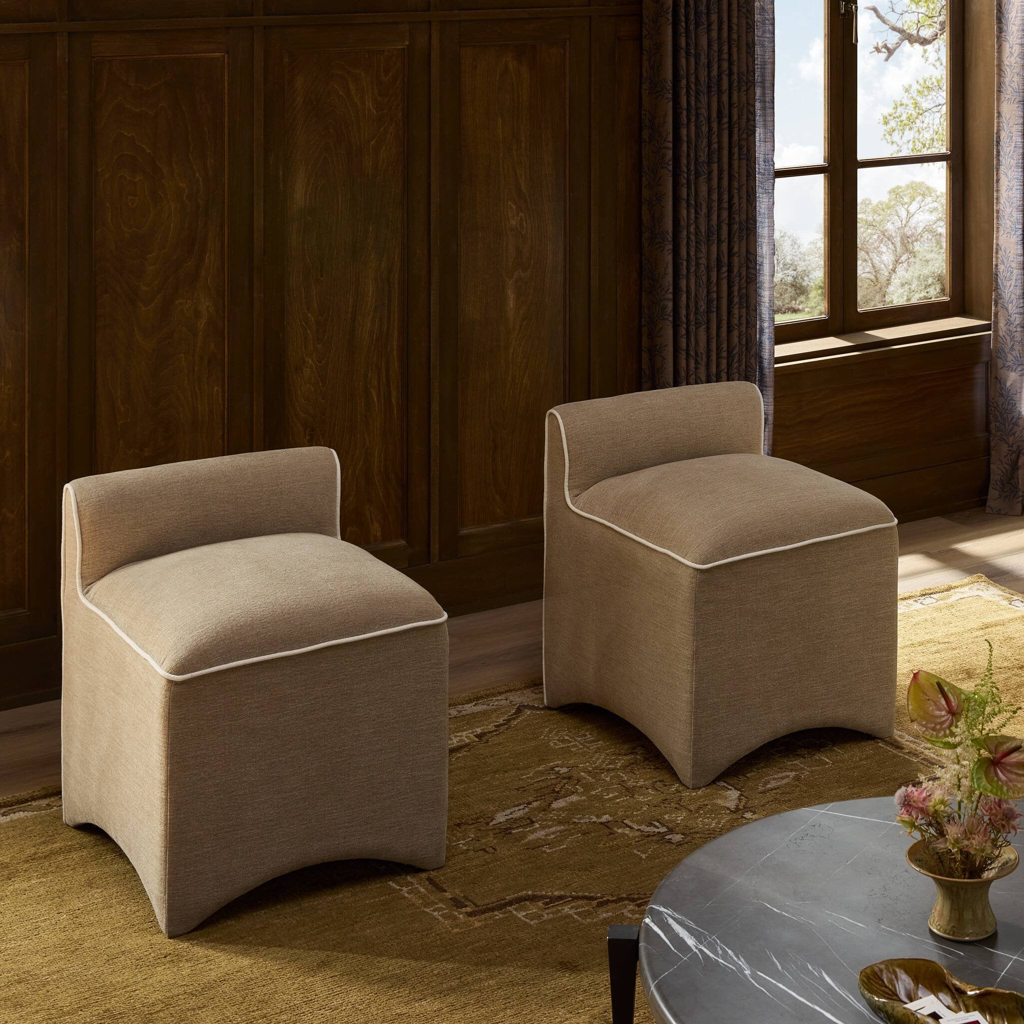 Allonia Accent Stool FURNITURE - stools Four Hands
