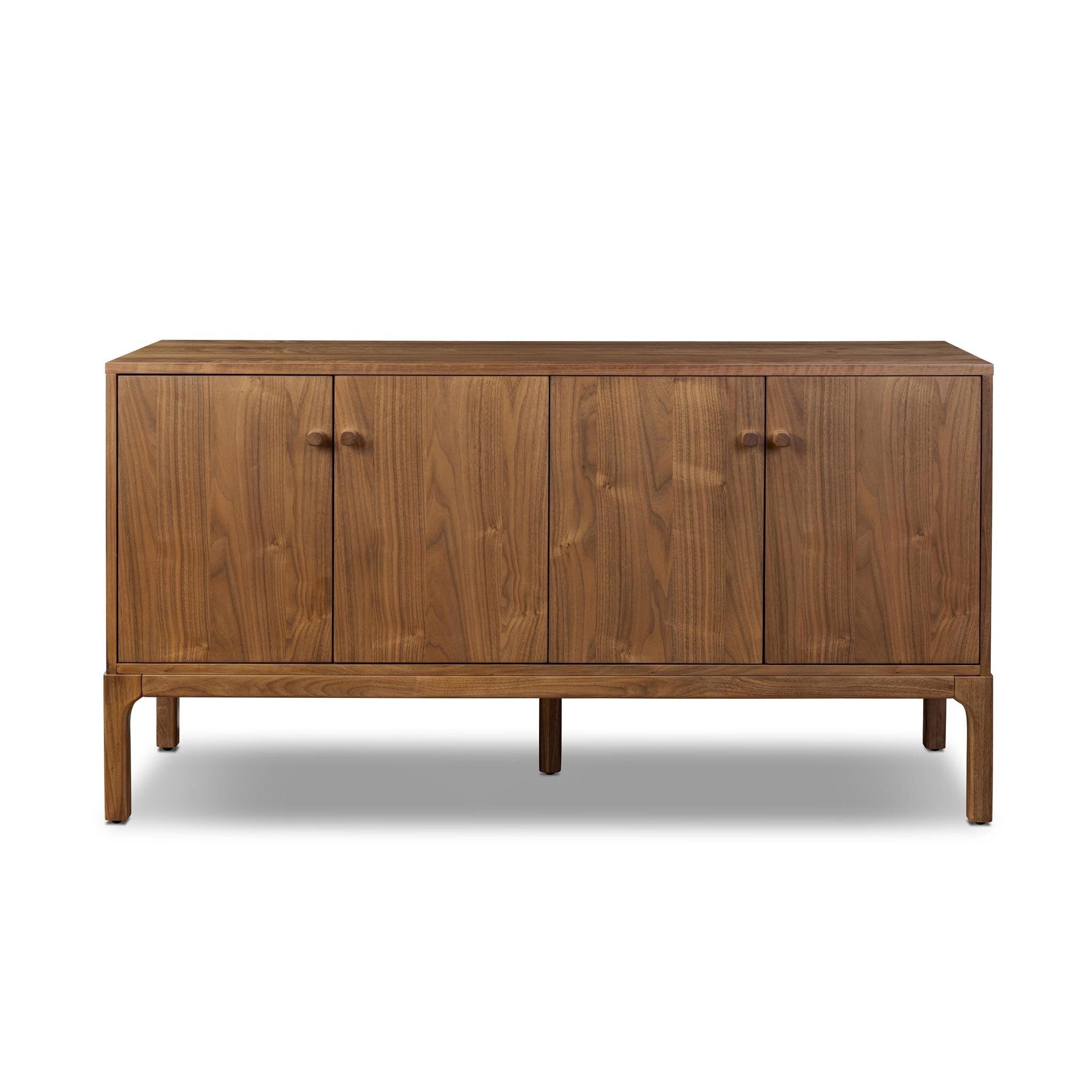 Arturo 4 Door Sideboard, Natural Walnut